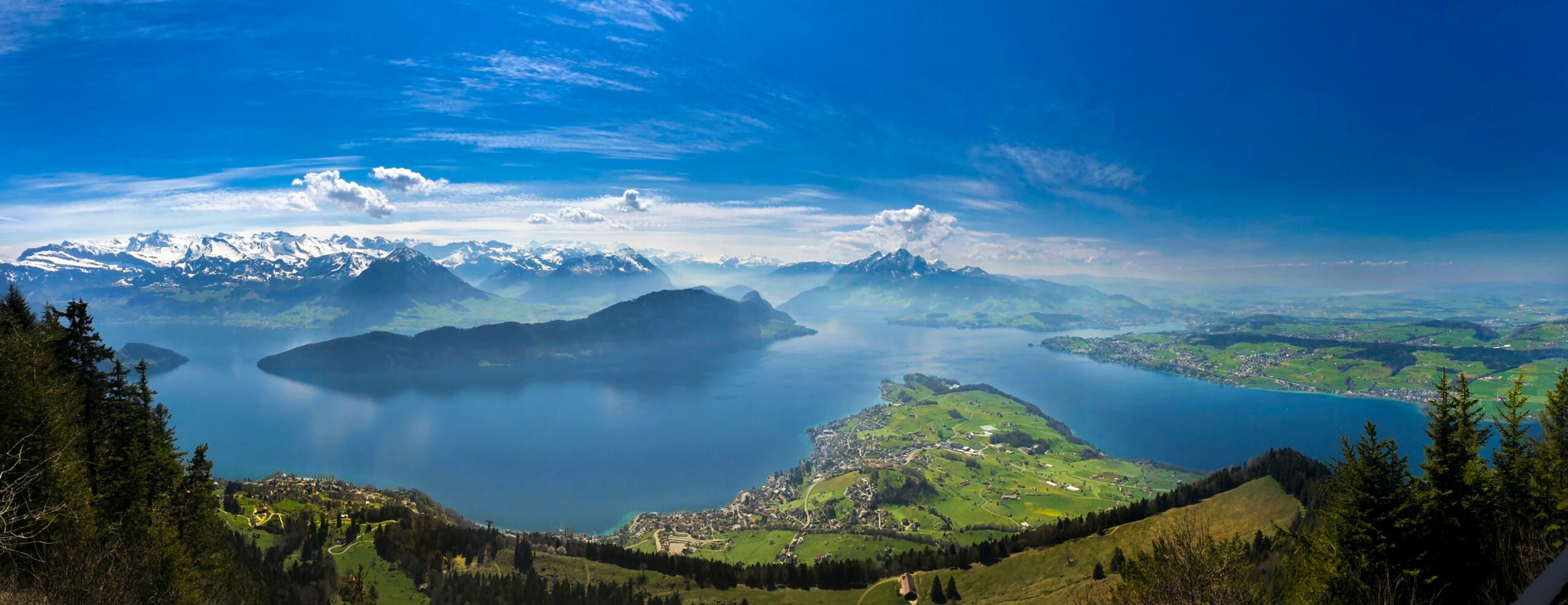 Panoramic image collage for Trips and Tours showing UK summer staycation options including